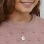 Collier enfant personnalisé médaille 15 mm Argent et son pendentif trèfle rose