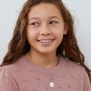 Collier personnalisé enfant médaille soleil 20 mm en Argent