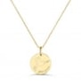 Collier personnalisé enfant dessin colombe, plaqué or