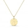 Collier personnalisé enfant médaille dessin ange, plaqué or