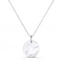 Collier personnalisé enfant dessin colombe, argent