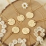 Collier personnalisé enfant médaille dessin ange, plaqué or