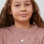 Collier enfant médaille 15 mm et pendentif personnalisé coeur en Argent