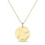 Collier personnalisé dessin colombe, plaqué or