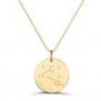 Collier astro médaille gravée Poissons, plaqué or