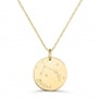 Collier astro médaille gravée Bélier, plaqué or