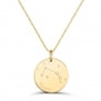 Collier astro médaille gravée Bélier, plaqué or