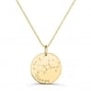 Collier astro médaille gravée Vierge, plaqué or
