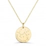 Collier astro médaille gravée Sagittaire, plaqué or