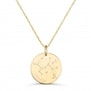 Collier astro médaille gravée Sagittaire, plaqué or