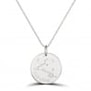 Collier astro médaille gravée Poissons, argent