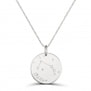 Collier astro médaille gravée Bélier, argent