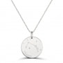 Collier astro médaille gravée Bélier, argent