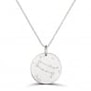 Collier astro médaille gravée Gémeaux, argent
