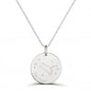Collier astro médaille gravée Lion, argent