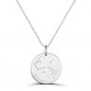 Collier astro médaille gravée Scorpion, argent