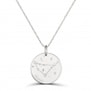 Collier astro médaille gravée Capricorne, argent