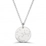 Collier astro homme médaille gravée Vierge, argent