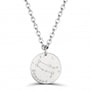 Collier astro homme médaille gravée Gémeaux, argent