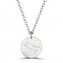 Collier astro homme médaille gravée Gémeaux, argent