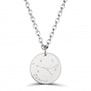 Collier astro homme médaille gravée Cancer, argent