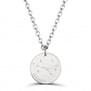 Collier astro homme médaille gravée Cancer, argent