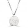 Collier astro homme médaille gravée Lion, argent