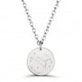 Collier astro homme médaille gravée Lion, argent