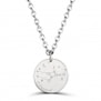 Collier astro homme médaille gravée Vierge, argent