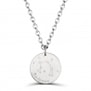 Collier astro homme médaille gravée Balance, argent