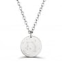Collier astro homme médaille gravée Balance, argent
