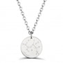 Collier astro homme médaille gravée Sagittaire, argent