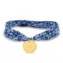 Bracelet personnalisé liberty ruban avec médaille 15 mm Plaqué Or