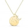 Collier personnalisé signe astrologique avec prénom gravé sur la médaille.