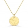 Médaille de naissance personnalisée en plaqué or.