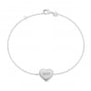 Packshot du bracelet personnalisé médaillon Argent en forme de cœur