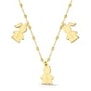Collier personnalisé avec charms fille/garçon, plaqué or