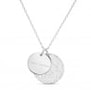 Collier personnalisé médaille martelée 20 mm et médaille gravée 15 mm en Argent