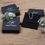 Bracelet homme personnalisé en cuir tressé double tour bleu, boucle rosée