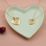 Duo collier personnalisé cœur mère enfant