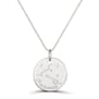 Collier astro médaille gravée Poissons, argent