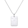Collier calendrier personnalisé avec date gravée, argent