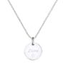 Collier personnalisé enfant prénom gravé avec fleur, argent