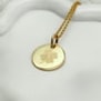 Collier personnalisé dessin trèfle, plaqué or