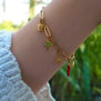 Bracelet charms personnalisé, acier inoxydable