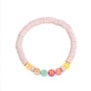 Bracelet enfant en perles Heishi, lettres colorées