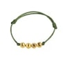 Bracelet cordon enfant personnalisable lettres dorées et noires