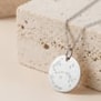 Collier astro médaille gravée Scorpion, argent