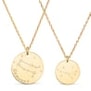 Duo astrale collier personnalisé mère-enfant plaqué or