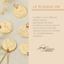 Collier personnalisé dessin bébé garçon, plaqué or